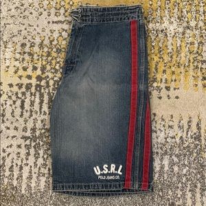 Polo Jeans shorts Red stripe Large Draw String